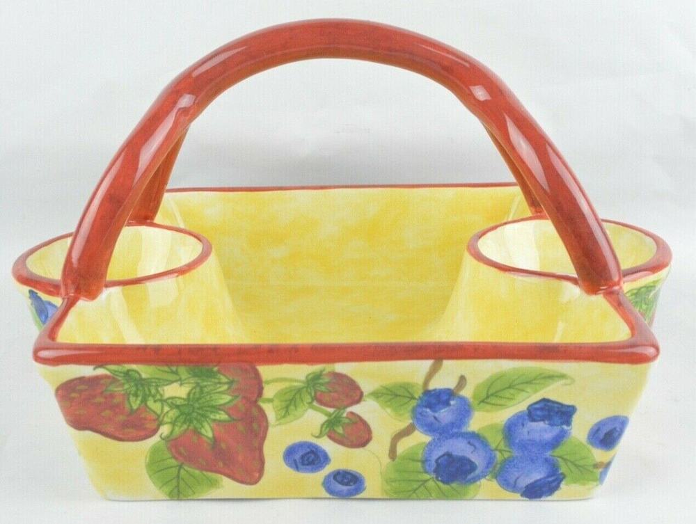 Vintage Centrum WildBerries Coffee Set Ceramic Tray Creamer Sugar Basket